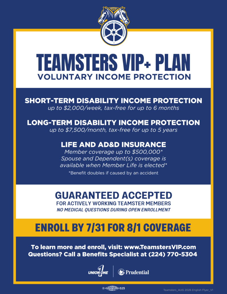Teamsters VIP+ Flyer 8-1-2026 English