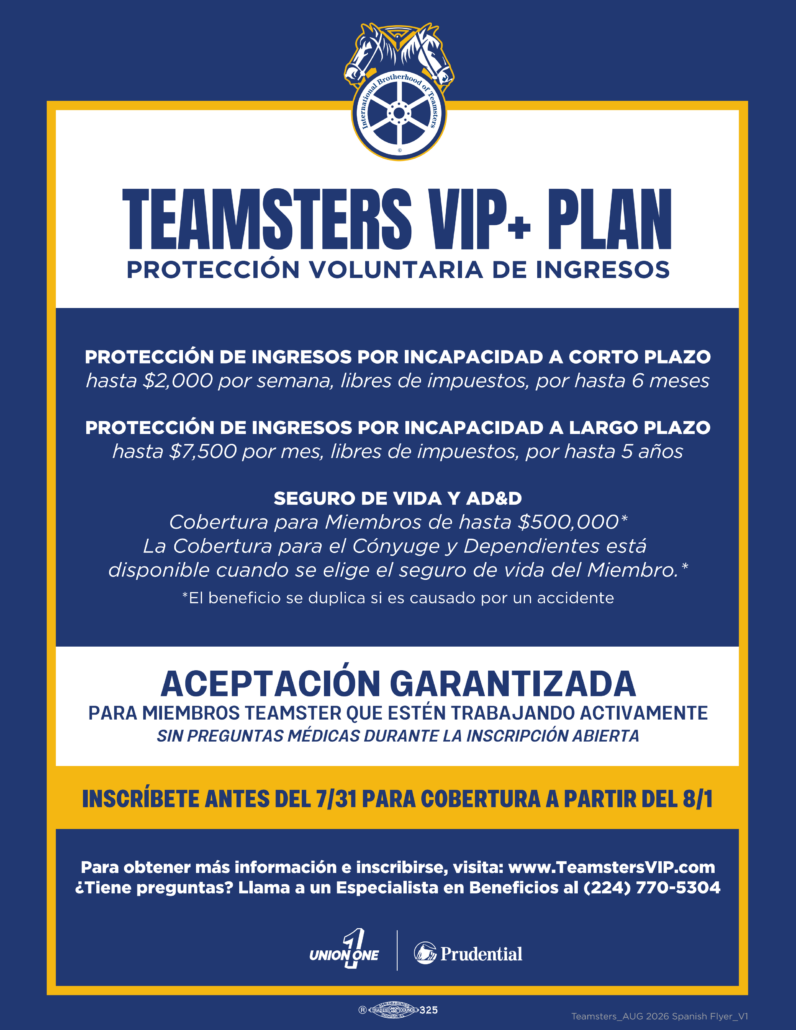 Teamsters VIP+ Flyer 8-1-2026 Spanish